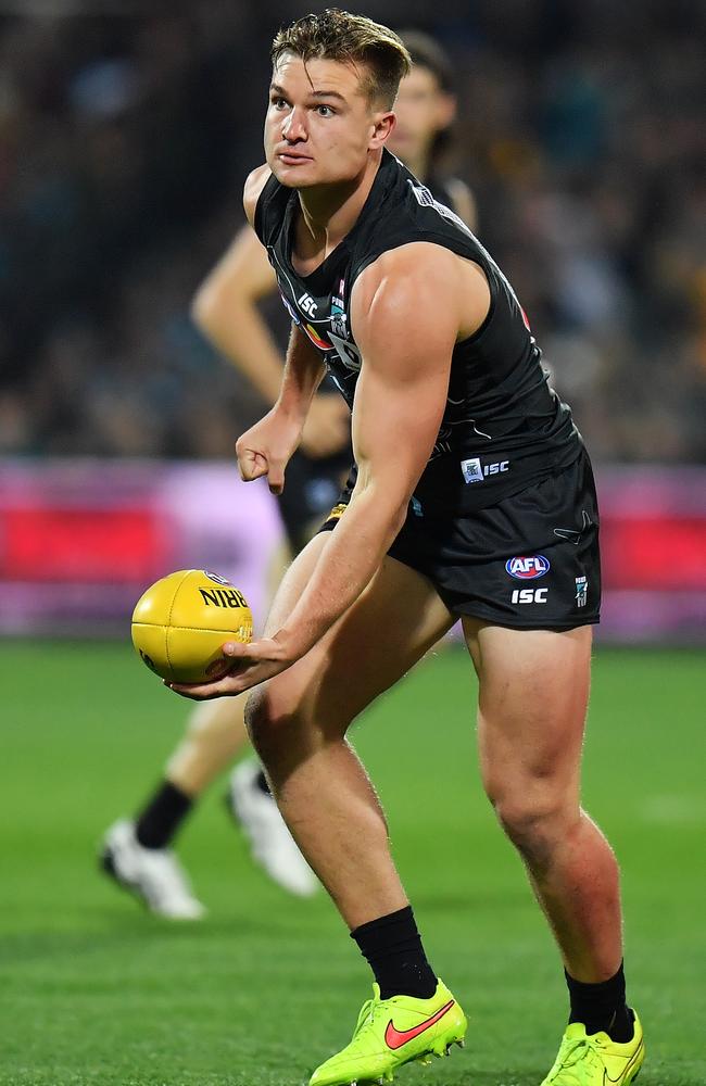 Port Adelaide’s Ollie Wines heaps praise on big-men Charlie Dixon and ...