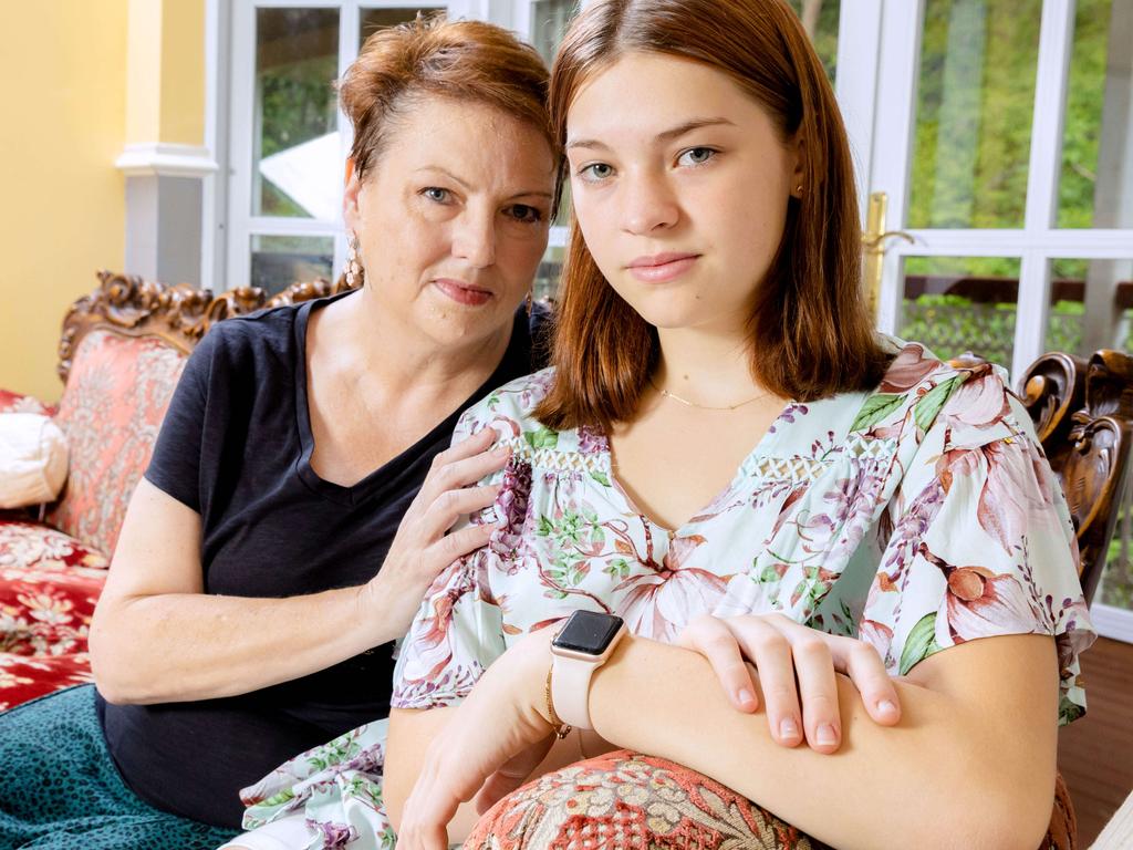 Julie Sanderson with daughter Sabrina, 16. Picture: Richard Walker