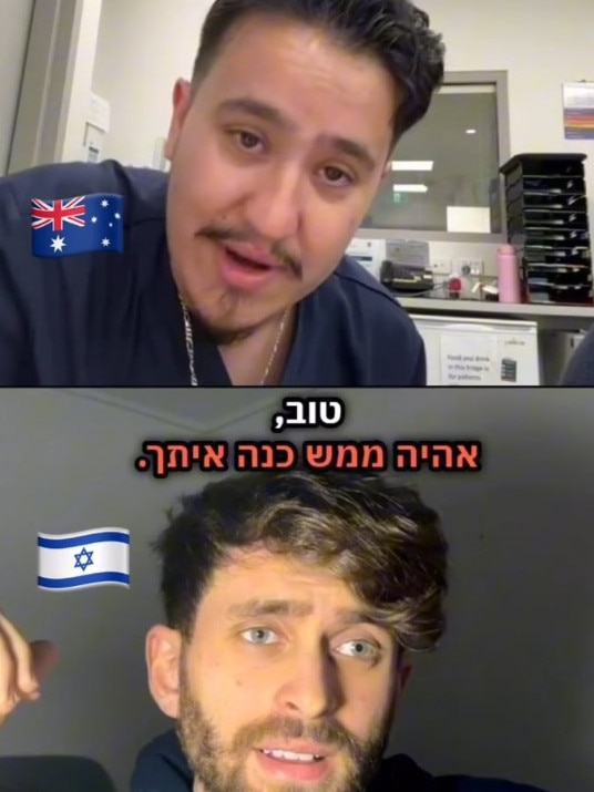 Nadir (above) was speaking to a Jewish influencer (below) when he made the comments about not treating Israeli people.