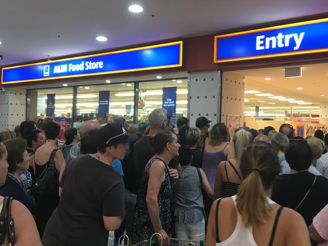 Chaos as doors open at Aldi in Marrickville