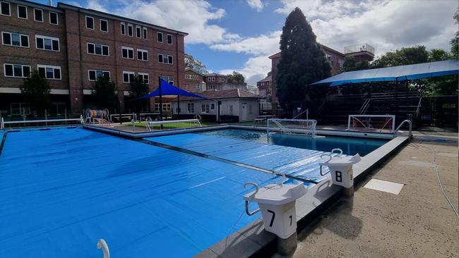 A photo of the current Scots College pool.