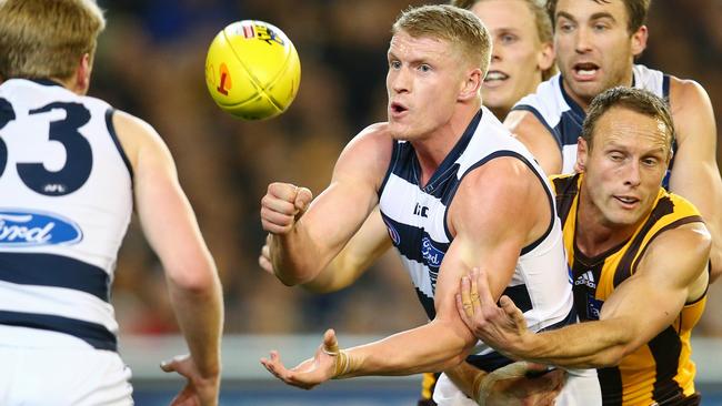 Josh Caddy wasn’t at his best against Hawthorn. Picture: Michael Klein