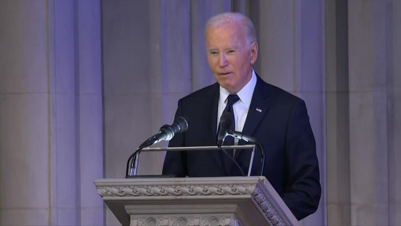 Biden salutes Jimmy Carter’s ‘strength of character’ in eulogy