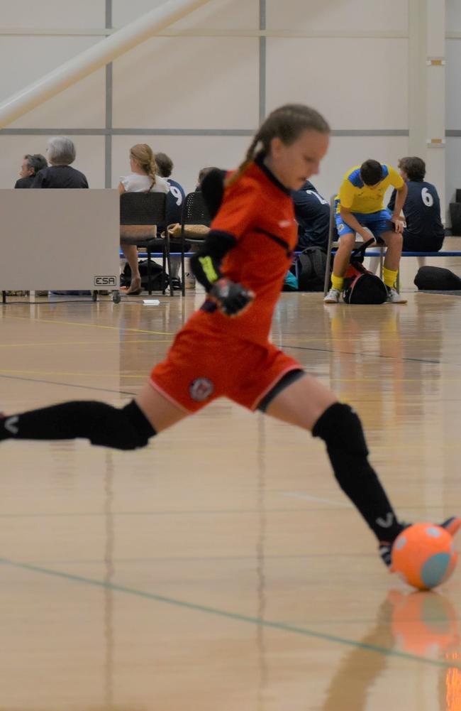 Arana United Futsal Club's gun goalkeeper Kaitlin McCormack