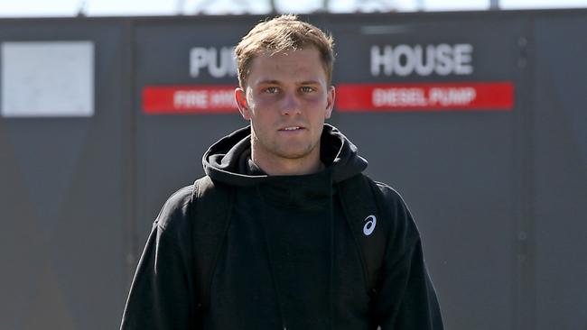 Penrith Panthers captain Matt Moylan leaves Panthers Rugby League Academy. Picture: Toby Zerna