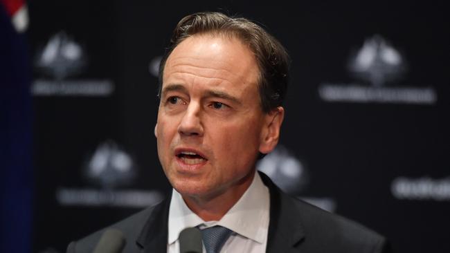 Health Minister Greg Hunt. Picture: AAP