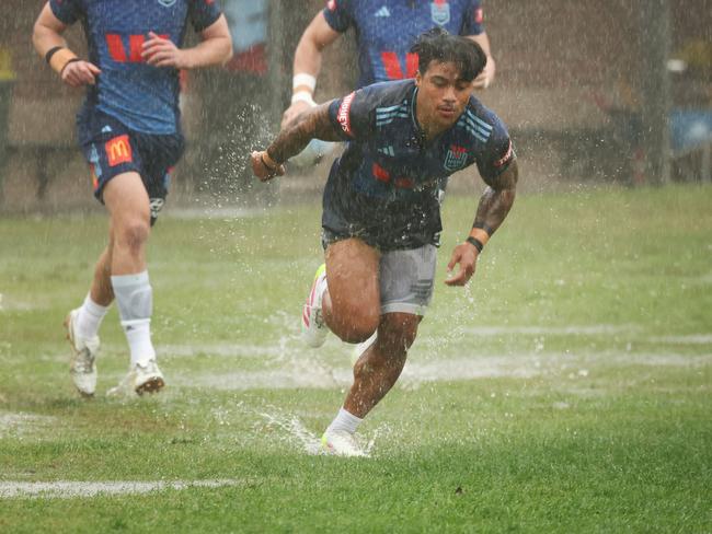 Brian To’o makes a splash in the Blue Mountains. Picture: Rohan Kelly