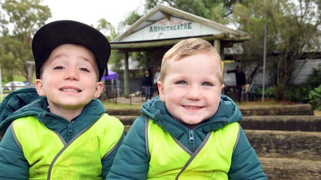 Noah (left) and Flynn Frazer at the Heritage Bank Toowoomba Royal Show. Sunday March 27, 2022