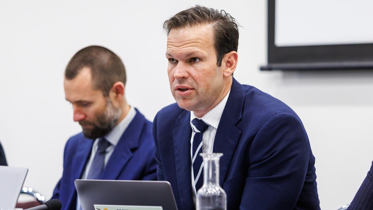 Senator Matt Canavan during a senate hearing into Australia’s preparedness to host Commonwealth Games. Picture NCA NewsWire / Aaron Francis