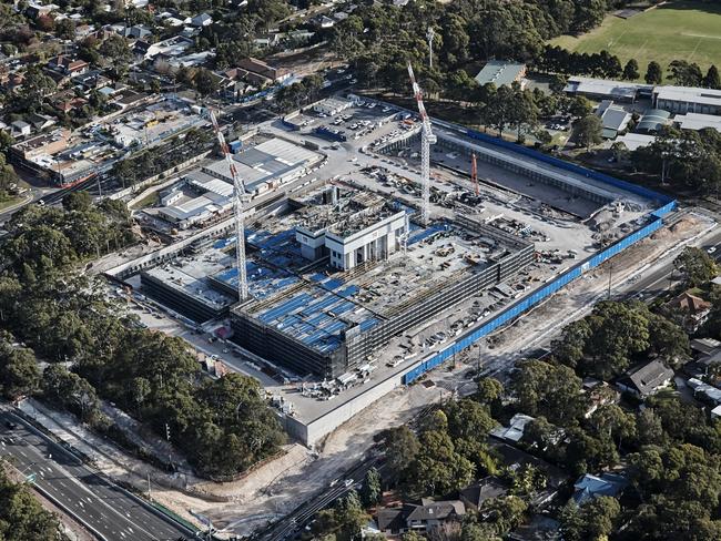 Northern beaches hospital under construction form above.