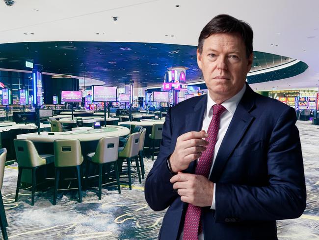 Star CEO Steve McCann against background of empty Queen's Wharf casino