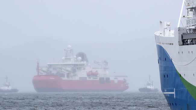 RSV Nuyina arrives at Hobart. Picture: Chris Kidd