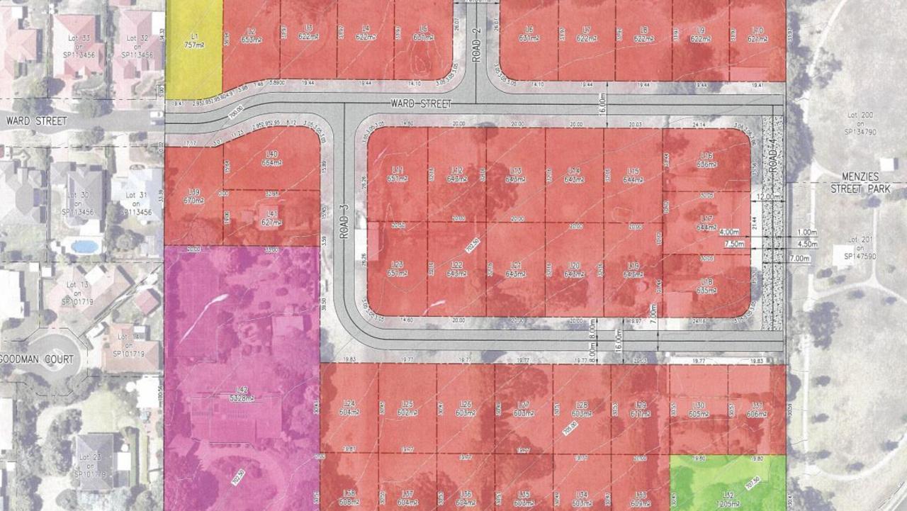 An approved subdivision on Dallang Street in Middle Ridge by developer Rob Weymouth.