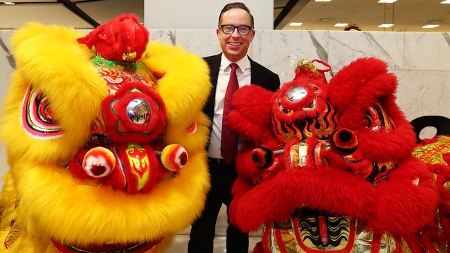 Alan Joyce announcing the Beijing service in January 2017. Picture: John Feder.