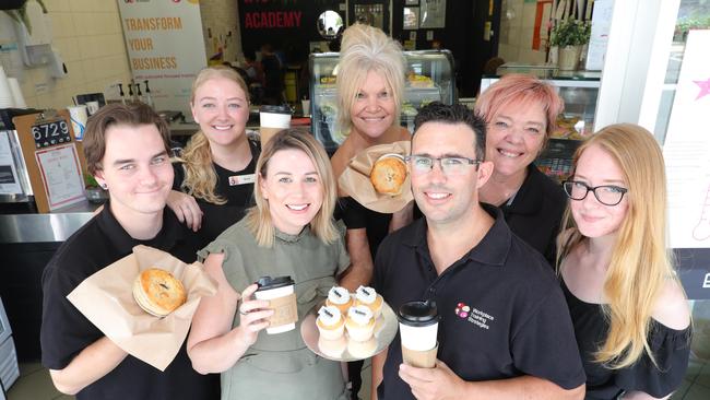 6729 Bakery staff members from Left to right they are, Zach Mansfield, Ella Beischer, Amelia Gow, Cheryl McMillan, Brett Casey, Cathy Jane-Bagnall, Ally Robinson. Picture Glenn Hampson