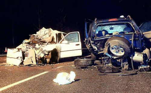 Accident on Pacific Highway near Urunga. Picture: Frank Redward