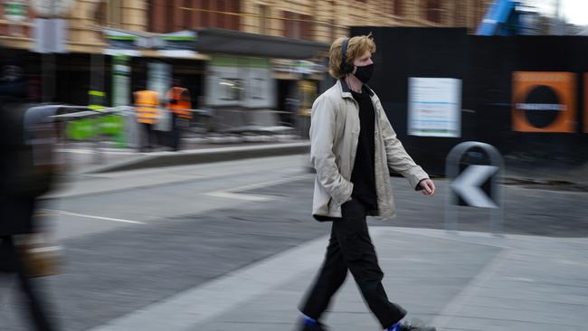 Melbourne’s Swanston Street. Picture: Sarah Matray