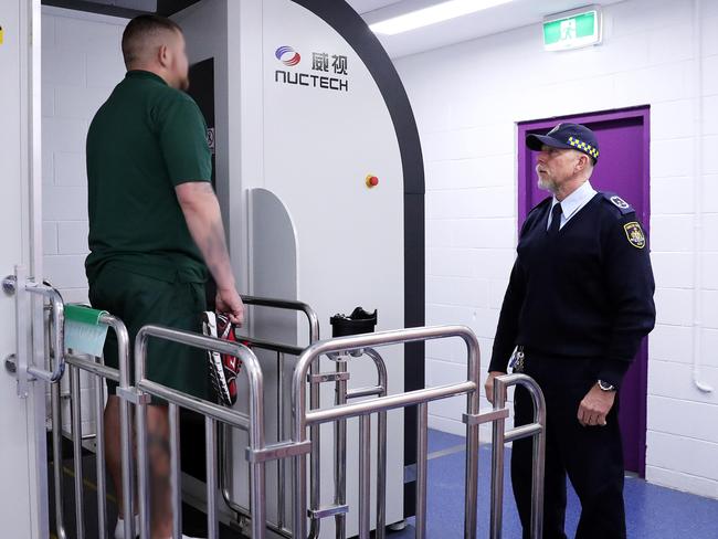 Corrective Services NSW Commissioner Peter Severin wants full body X-ray scanners such as this one rolled out across all jails. Picture: Tim Hunter.