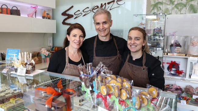 Essenze’s Maria Vitelli, Vincenzo Morgia and Elizabeth Cavallaro. Picture: Brett Costello