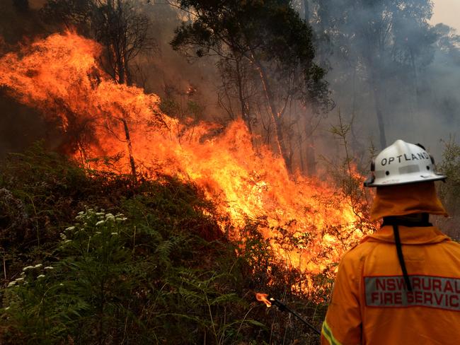 Sydney could be in dangerous fire conditions, like those seen here in 2019, in a matter of weeks if the weather turns. Picture: AAP Image/Jeremy Piper