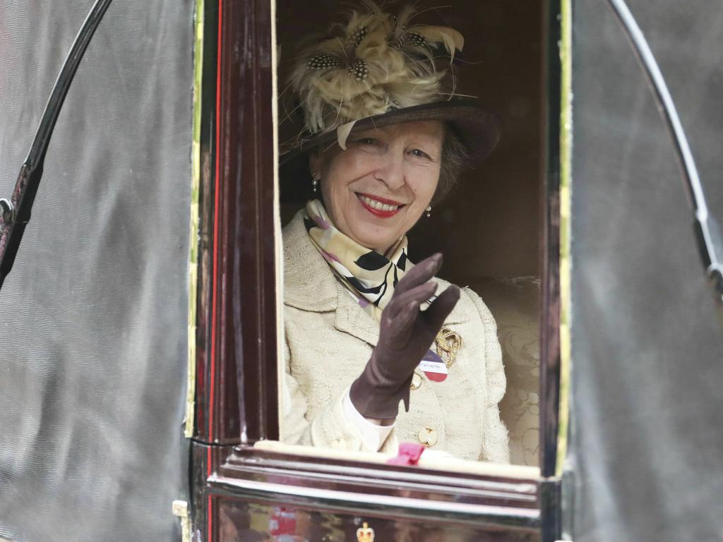 Zara’s mother Princess Anne also attended the special occasion. Picture: Steve Parsons/PA via AP