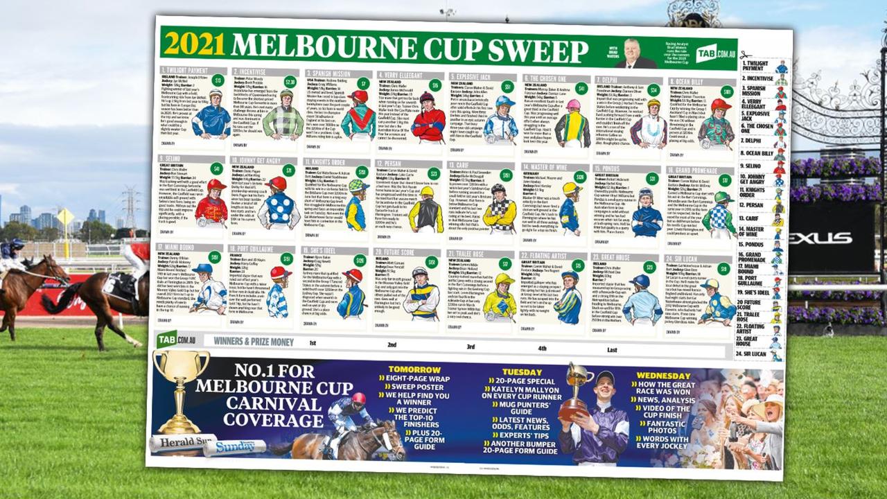 Melbourne Cup 2021 Download the sweep poster Herald Sun