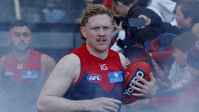 NCA . MELBOURNE, AUSTRALIAÃ July 7 , 2024.  AFL Round 17. Melbourne vs West Coast Eagles at the MCG.    Clayton Oliver of the Demons     . Pic: Michael Klein