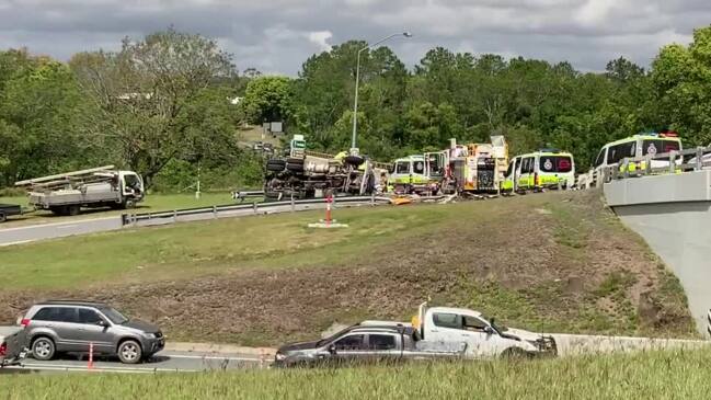 Driver seriously injured in cement truck rollover