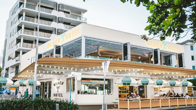 The Strand’s Anelay Rooftop Bar and Restaurant has been renamed The Beach Hotel. Picture: Kickon Group.