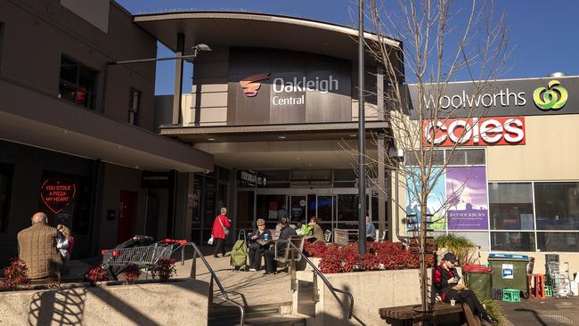 Oakleigh Central shopping centre’s main entrance.