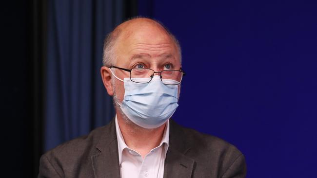 Doctor Mark Veitch director of public health. Covid presser with Premier Peter Gutwein. Picture: Nikki Davis-Jones