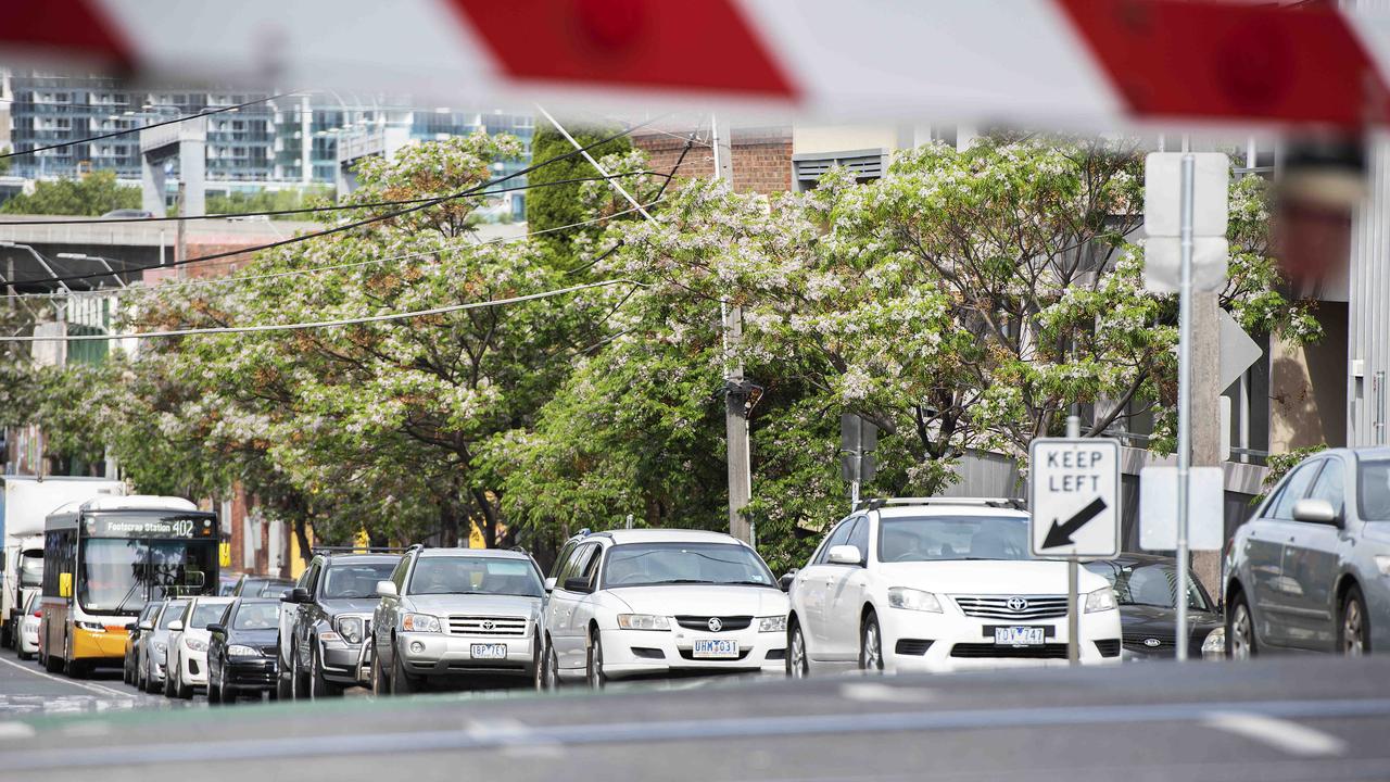 Vicroads High Priority Level Crossing At Macaulay Rd Left Off Labor S Removal List Herald Sun