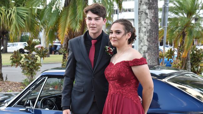 Mitchell Breuer and Jess Perry at the Sarina State High School formal at the MECC, Mackay, on Thursday November 19. Picture: Zizi Averill