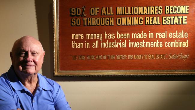 Gold Coast developer Norm Rix at his Ashmore Office. Picture Glenn Hampson