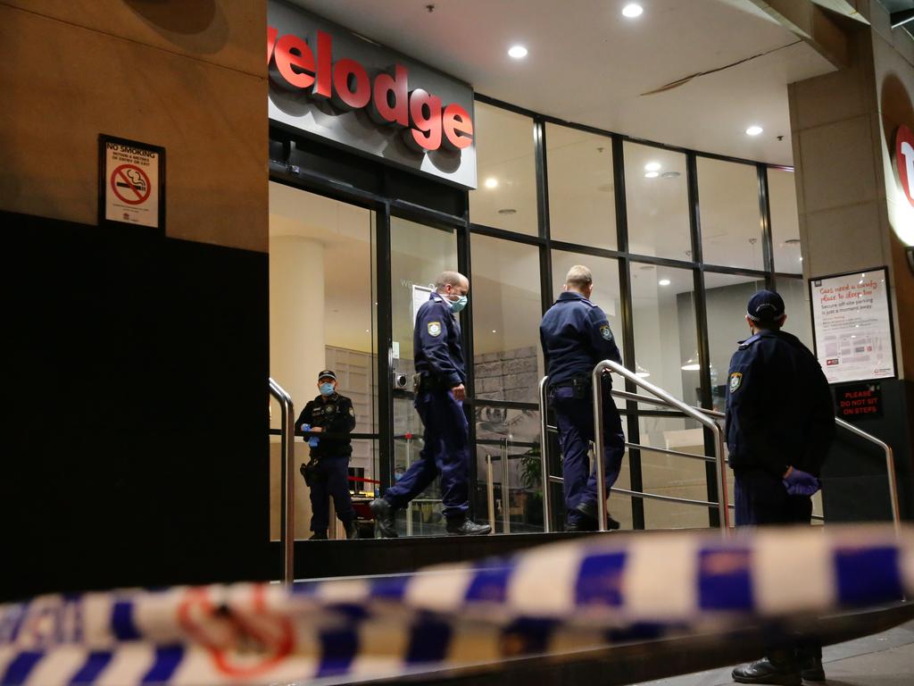 Hundreds of travellers who were in isolation at the Travelodge Hotel on Wentworth Avenue, Surry Hills had to be moved. Picture: Bill Hearne