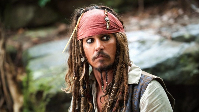 Depp as Captain Jack Sparrow.