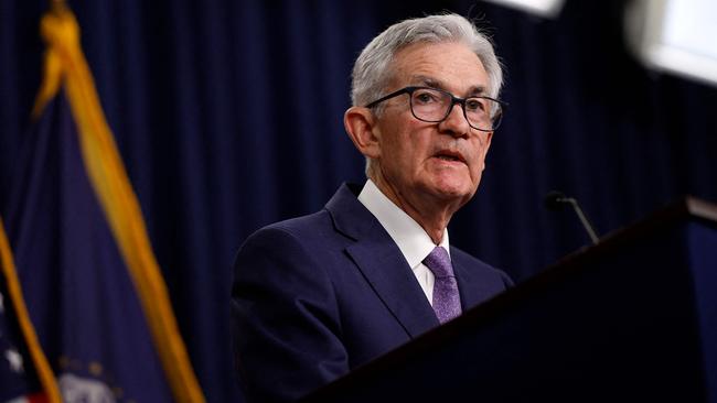 Federal Reserve Bank Chair Jerome Powell has been attacked by Trump for leaving interest rates too high. Picture: Kevin Dietsch/Getty Images/AFP