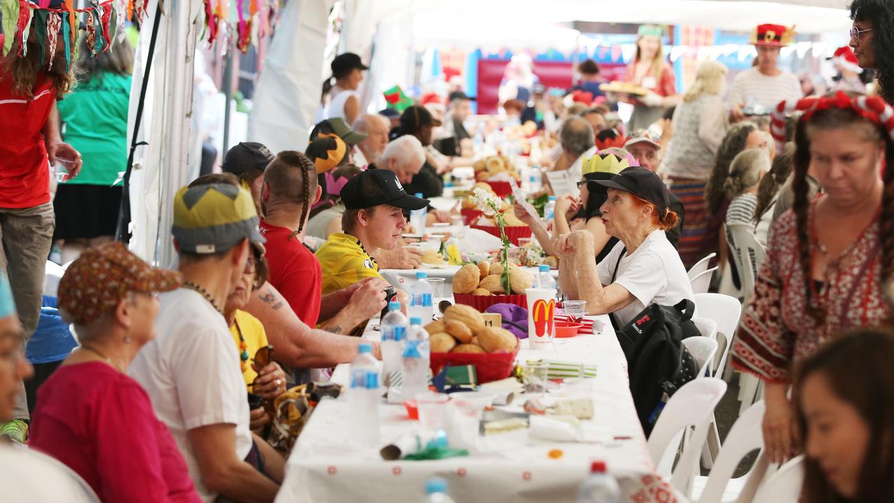 The Wayside Chapel's Christmas Party for the homeless in Potts Point may have to be held outdoors this year. Picture: Richard Dobson