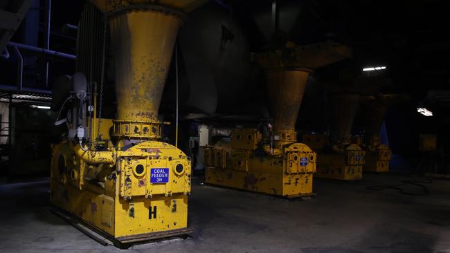 Coal feeders at the Liddell Power Station in the Hunter Valley. Picture: Jane Dempster