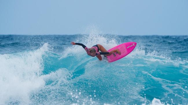 Lennox Head and Le-Ba Boardriders Club surfer Nyxie Ryan has stormed into the top four of the QS rankings. Photo: WSL/Shannon Hayes