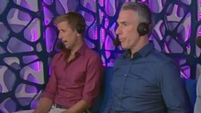 Mark Howard (left) made some questionable comments during last night’s broadcast.