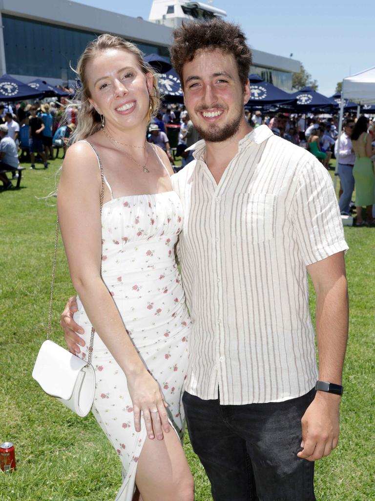 Socials - Jemma Turpin and Isaac Mills attend The Star Gold Coast Magic Millions Raceday. Picture: Steve Pohlner