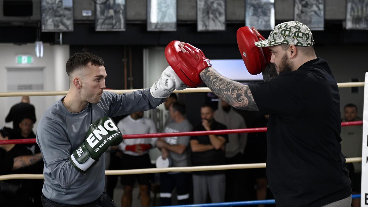 Sam Goodman at an openwork out at Tony Mundine Gym in Redfern. Pictures: No Limit Boxing/Gregg Porteous