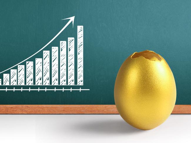 golden easter egg isolated; nest egg superannuation investment growth generic