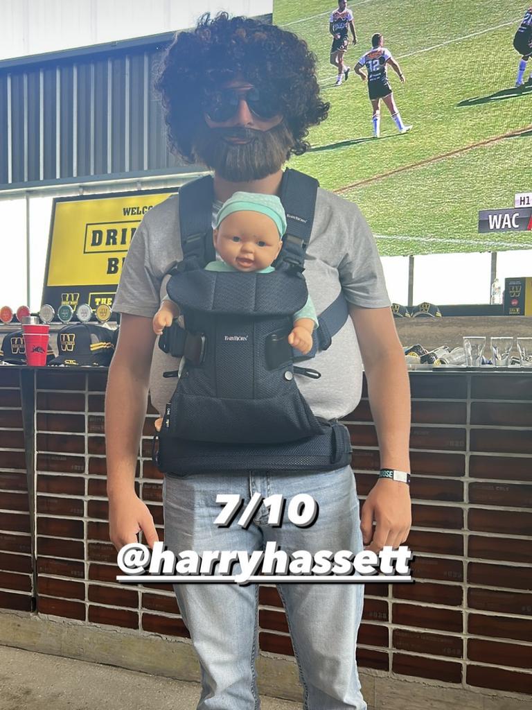 Harry Hassett’s outfit. Photo: Instagram / Supplied