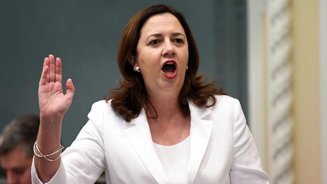 Queensland Premier Annastacia Palaszczuk in Parliament House in Brisbane.