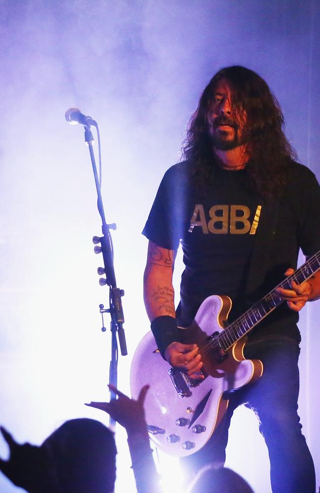 Grohl loves ABBA. Performing with Chevy Metal at Oxford Art Factory in 2017. Picture: Don Arnold/Getty Images.