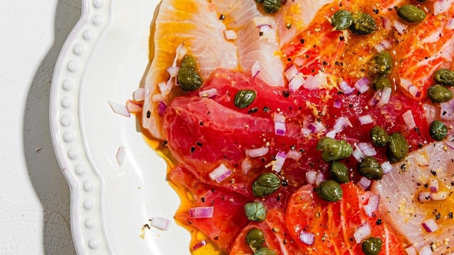 Elizabeth Hewson's delectable fish crudo.