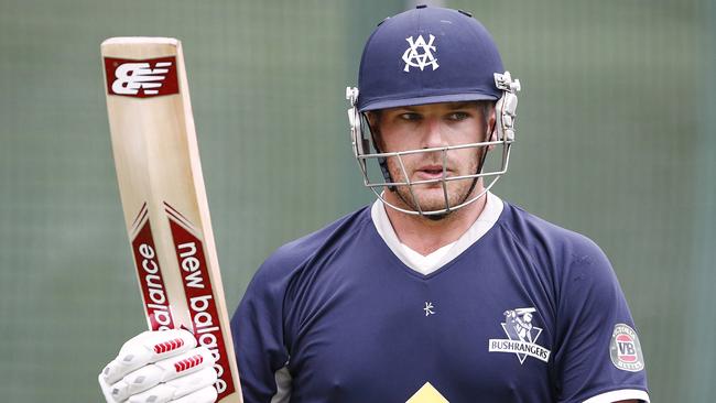 Victorian cricket training at the MCG. Bushrangers Aaron Finch