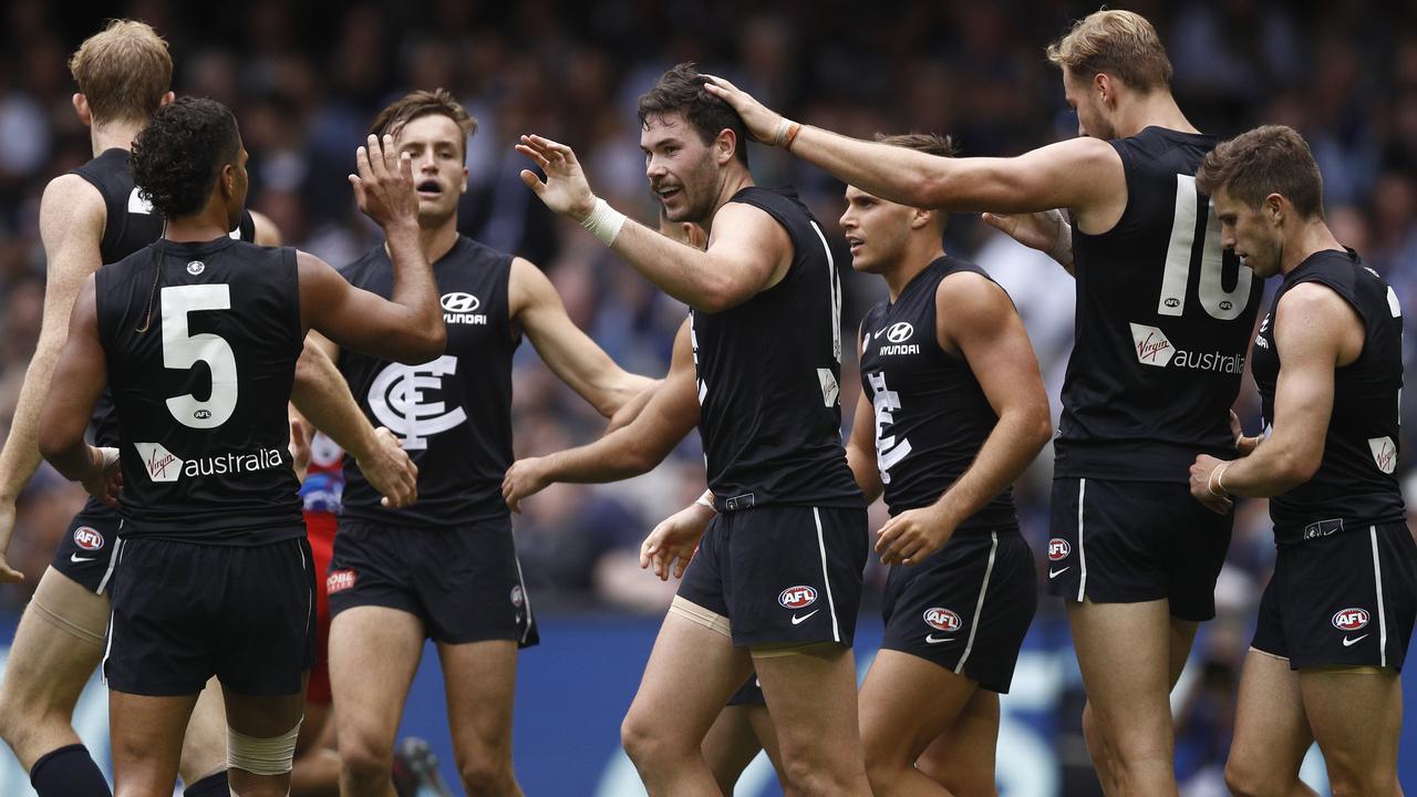 It would be a huge loss for the winless Blues if Mitch McGovern was not able to recover from his hamstring tightness. Picture: AAP